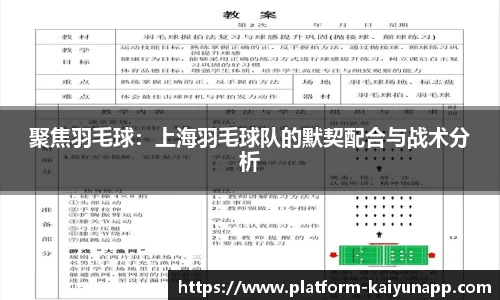 聚焦羽毛球：上海羽毛球队的默契配合与战术分析